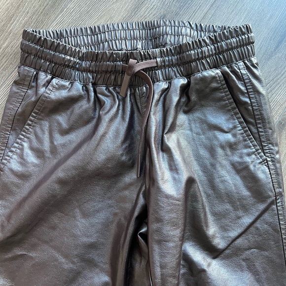 Zara leather joggers / pants size XS - Picture 4 of 7